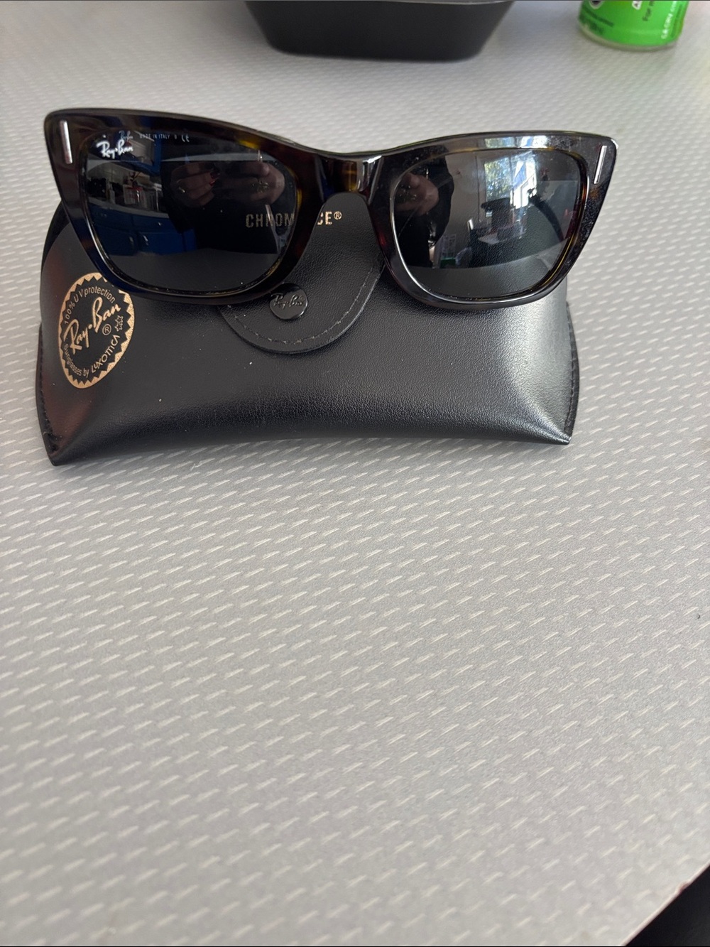 Ray-Ban Women's Tortoiseshell Cat Eye Sunglasses - Brown/Black Lenses